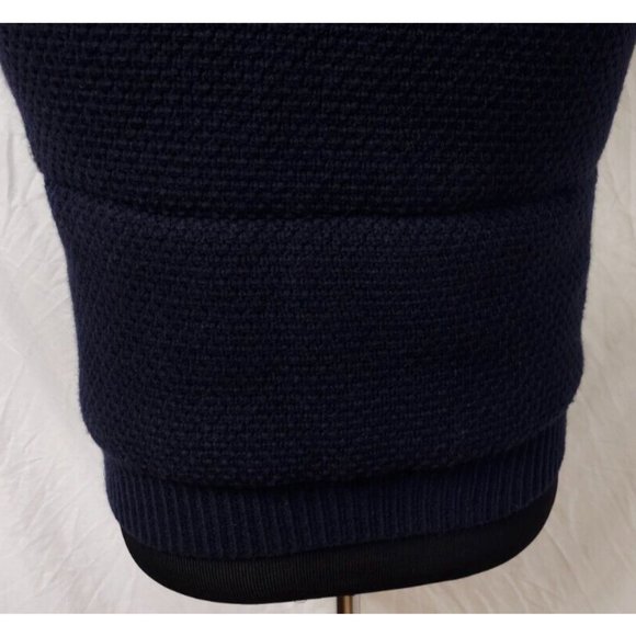 Telluride Clothing Co Small Blue Cable Knit Wool Blend Full Zip Lined Heavy Vest - Picture 8 of 15